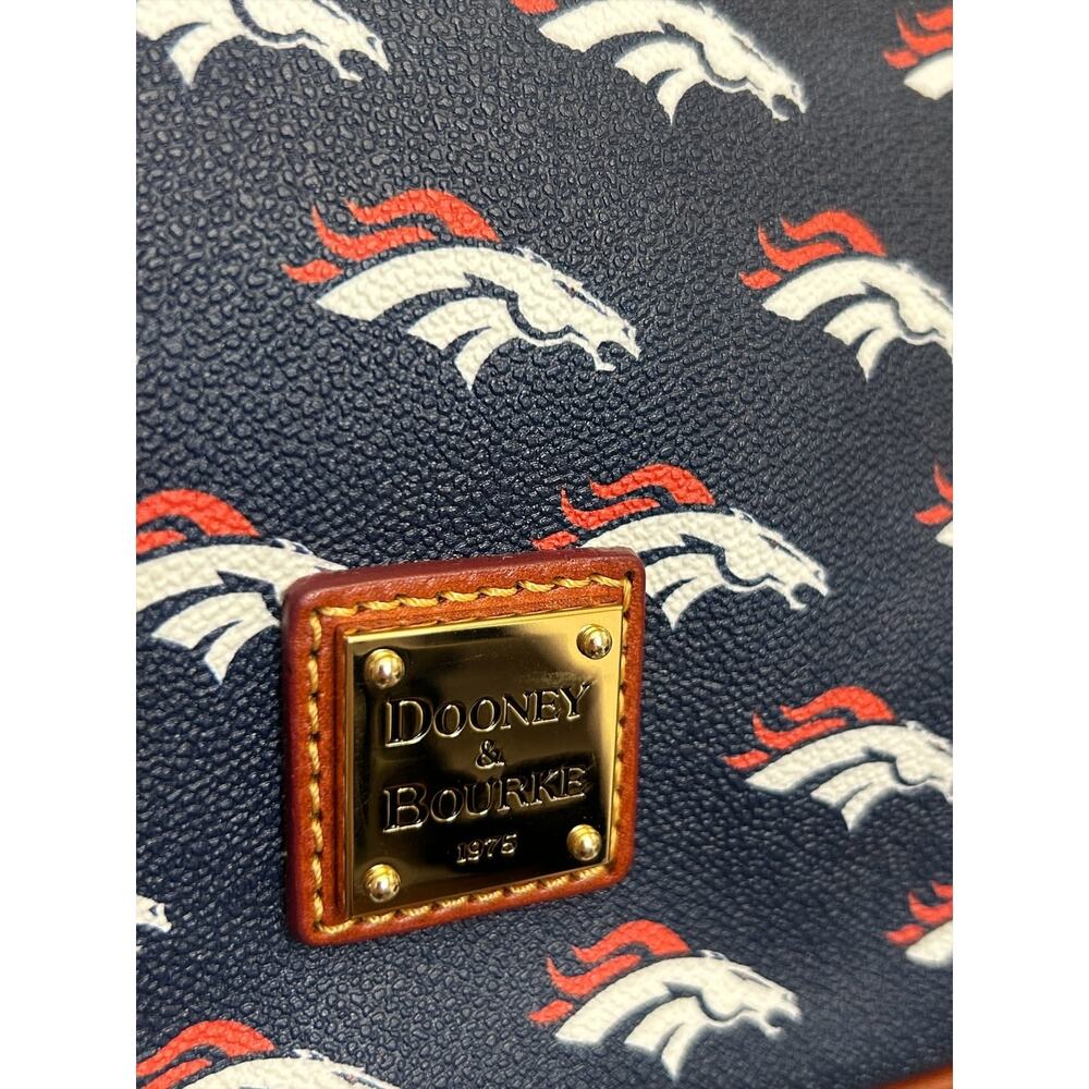 Dooney & Bourke Denver Broncos NFL Leather Logo Handbag, Navy Blue - Picture 15 of 15